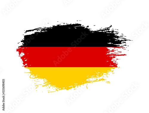 Classic brush stroke painted national Germany country flag illustration