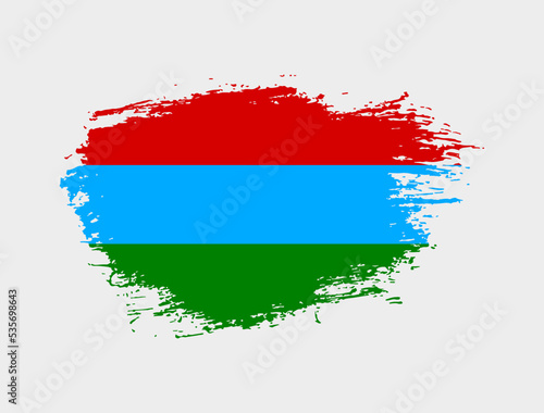 Free Download Classic brush stroke painted national Karelia country flag illustration - GFXLoad