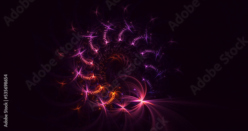 3D rendering abstract round light background