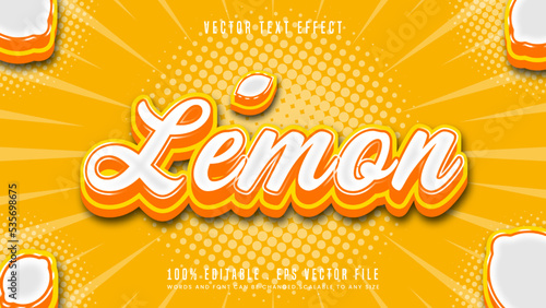 Lemon 3d editable text effect font style