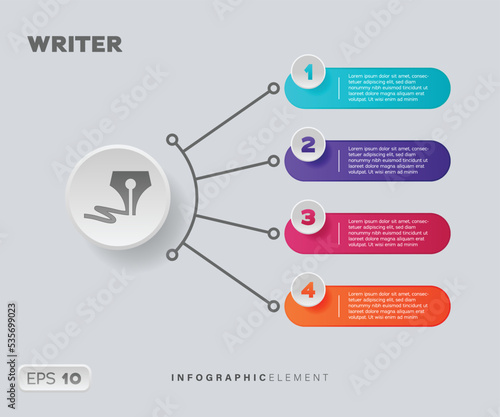Writer Infographic Element