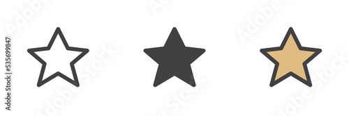 Star different style icon set