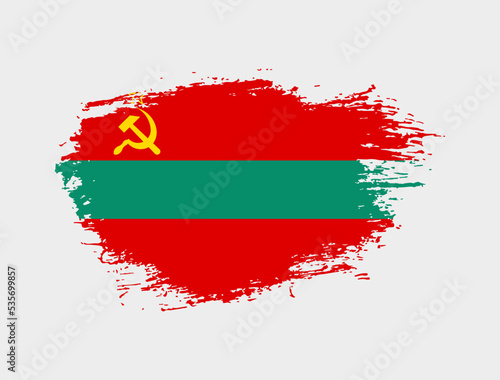 Free Download Classic brush stroke painted national Transnistria country flag illustration - GFXLoad