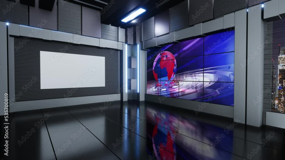 3D Virtual TV Studio News, Backdrop For TV Shows .TV On Wall.3D Virtual News Studio Background Loop 3D Virtual TV Studio News, Backdrop For TV Shows .TV On Wall.3D Virtual News Studio Background Loop