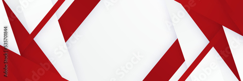 Free Download Modern red and white abstract banner background. Template corporate banner concept red black grey and white contrast background. - GFXLoad