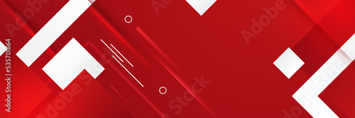 Red and white abstract wide banner background. template corporate concept red black grey and white contrast background. Vector graphic design illustration