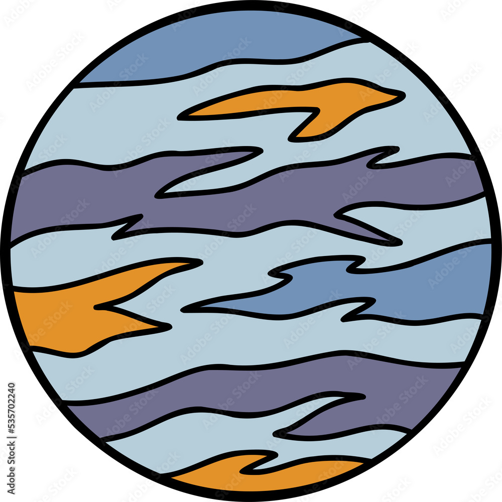 Hand Drawn planet illustration Hand Drawn planet illustration