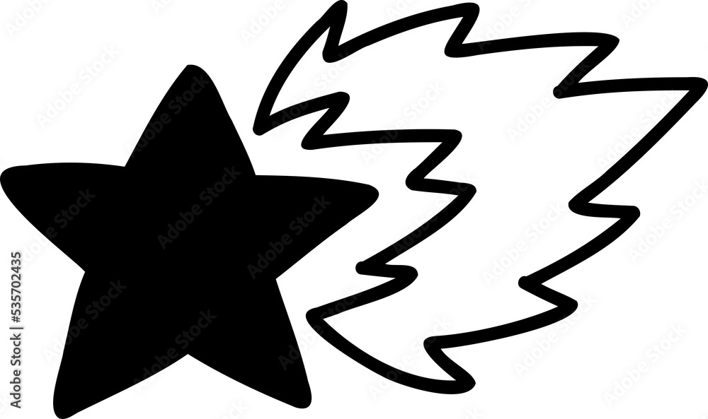 Fototapeta premium Hand Drawn cute meteor illustration