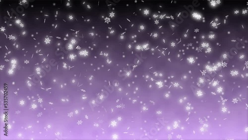 Wallpaper Mural 雪の結晶 舞う 吹雪 左から 【背景 グラデーション 黒 うす紫 冷気】 Torontodigital.ca