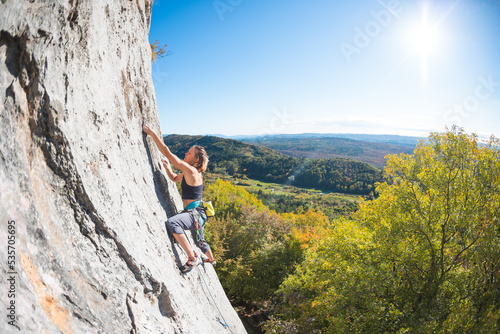 girl rock climber