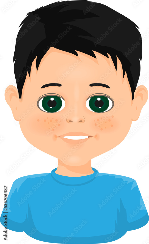 portrait of a cute boy smiling