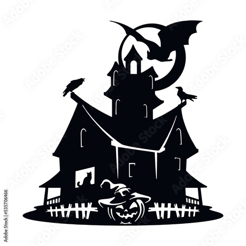 All Hallows Eve, Haunted House - Funny Halloween - Halloween Decor. Halloween Party
