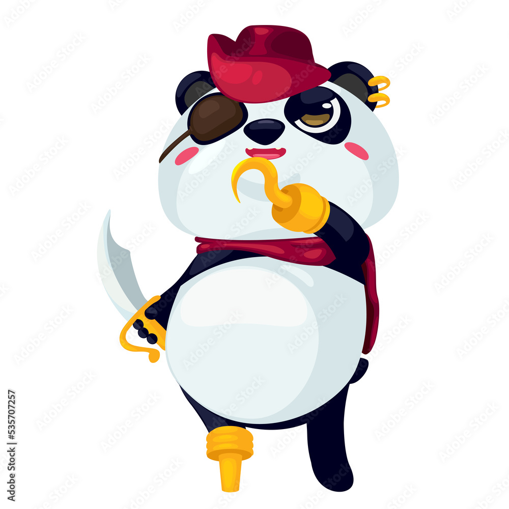 Naklejka premium illustration panda