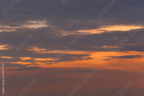 Twilight sky with clouds in the sunset. © meepoohyaphoto