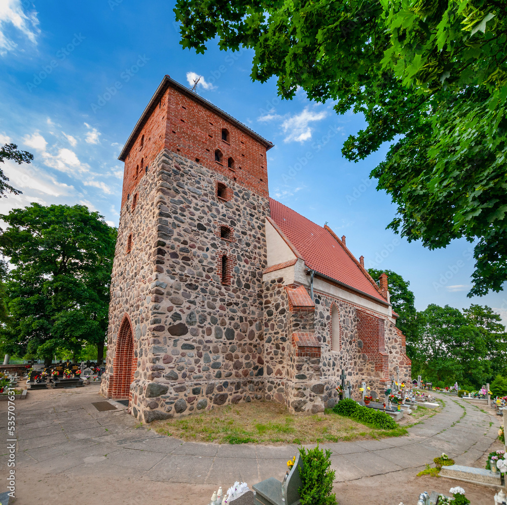 Fototapeta premium Church of Exaltation of the Holy Cross, Przeczno, Kuyavian-Pomeranian Voivodeship, Poland