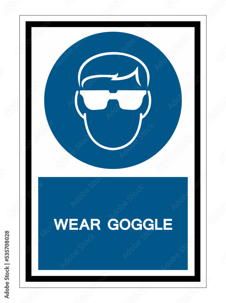 Wear Goggle Symbol Sign Isolate on White Background,Vector Illustration EPS.10 Wear Goggle Symbol Sign Isolate on White Background,Vector Illustration EPS.10