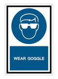Wear Goggle Symbol Sign Isolate on White Background,Vector Illustration EPS.10