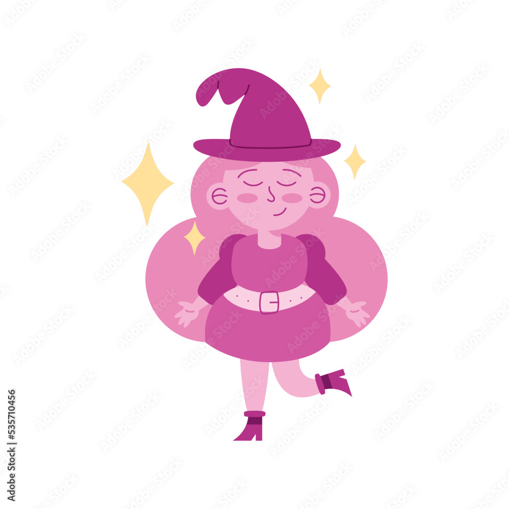 halloween pink witch