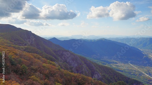 Landscape of Cheonwangsan Mountain in Miryang, South Korea © Shin sangwoon