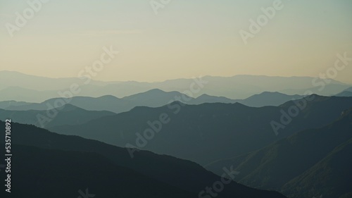 The landscape of Cheonwangsan Mountain in Miryang, South Korea