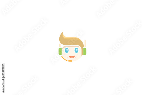 Illustration vector graphic of millenial kid and technology