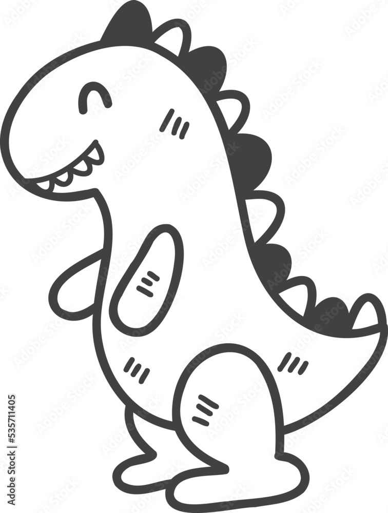 Hand Drawn dinosaur dolls for kids illustration Hand Drawn dinosaur dolls for kids illustration