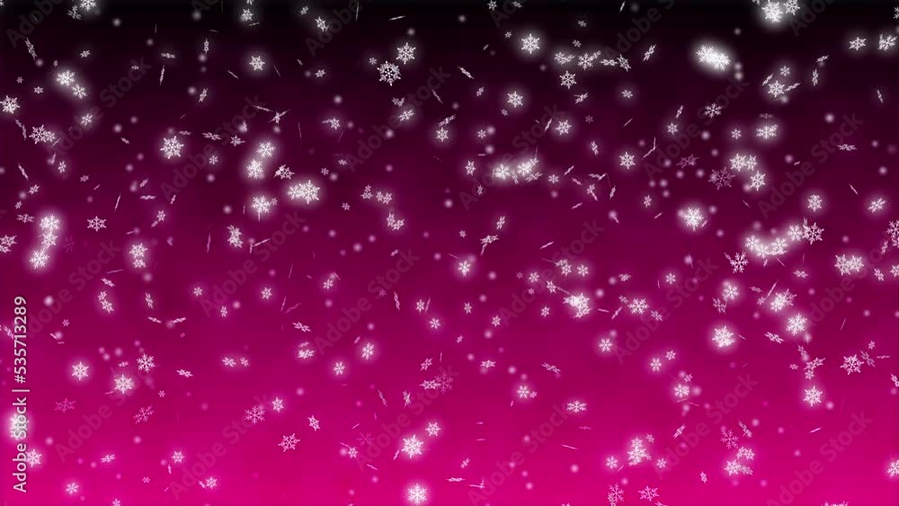 雪の結晶 舞う 吹雪 左から 【背景 グラデーション 黒 赤紫 冷気】 雪の結晶 舞う 吹雪 左から 【背景 グラデーション 黒 赤紫 冷気】