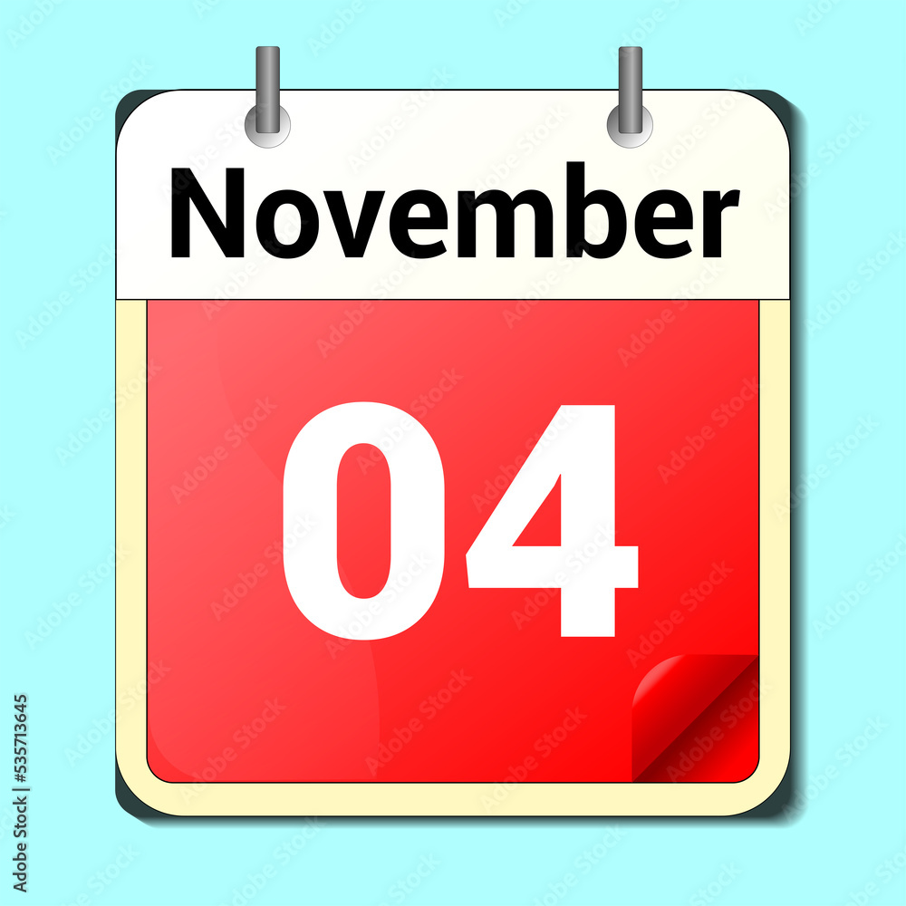 November 4 calendar date text on wooden blocks with copy space for ideas or text. November 4 calendar date text on wooden blocks with copy space for ideas or text.