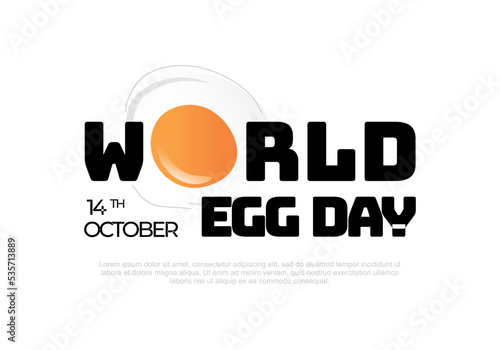 World egg day background banner poster with big egg.