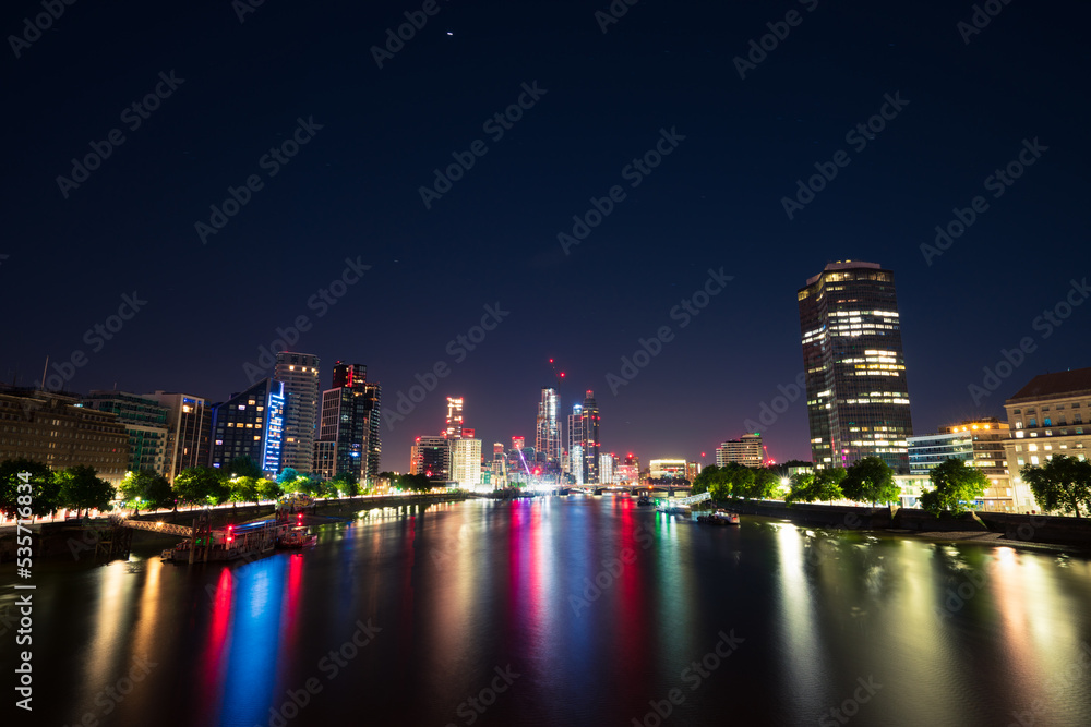 Obraz premium London Vauxhall district skyline at night. England