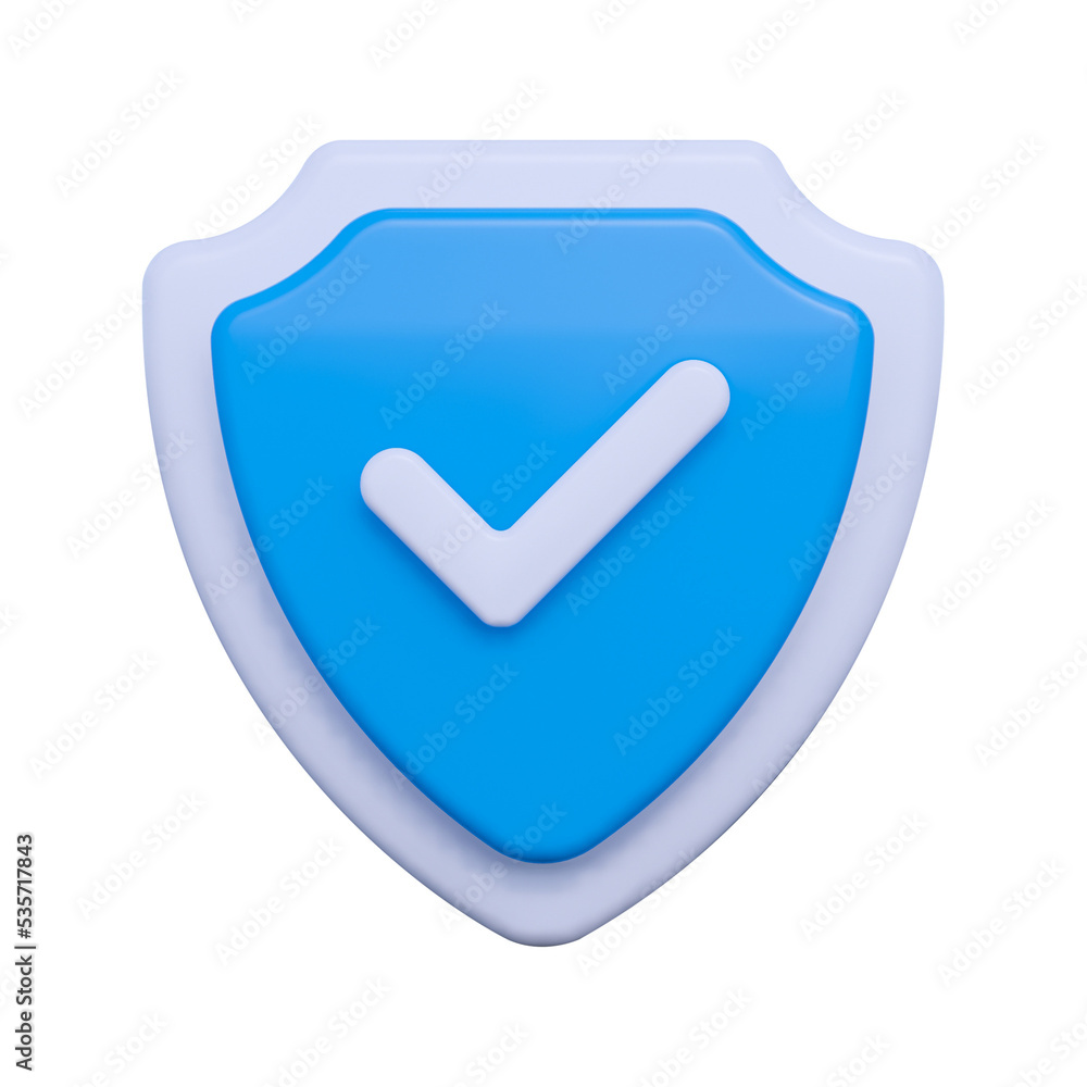 Shield security 3d illustration icon Shield security 3d illustration icon
