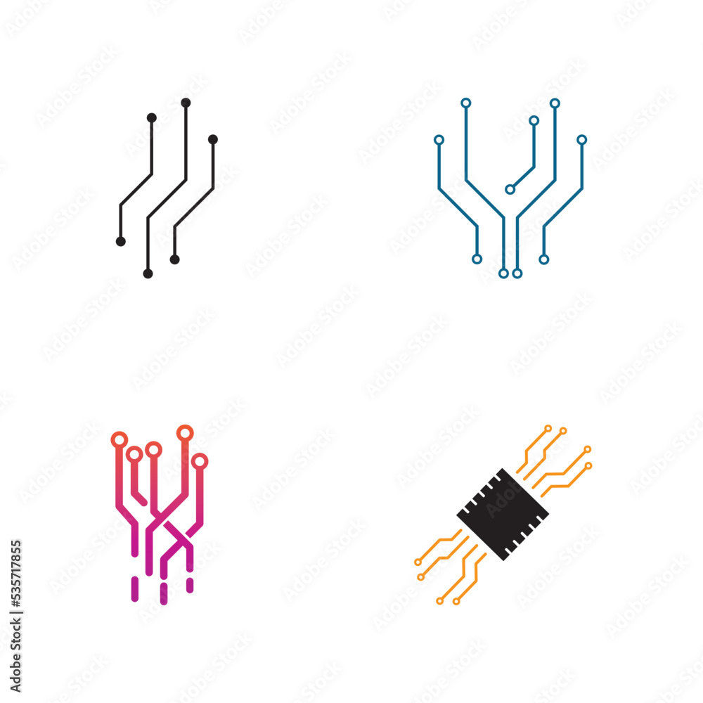 Obraz premium Circuit Logo Template vector