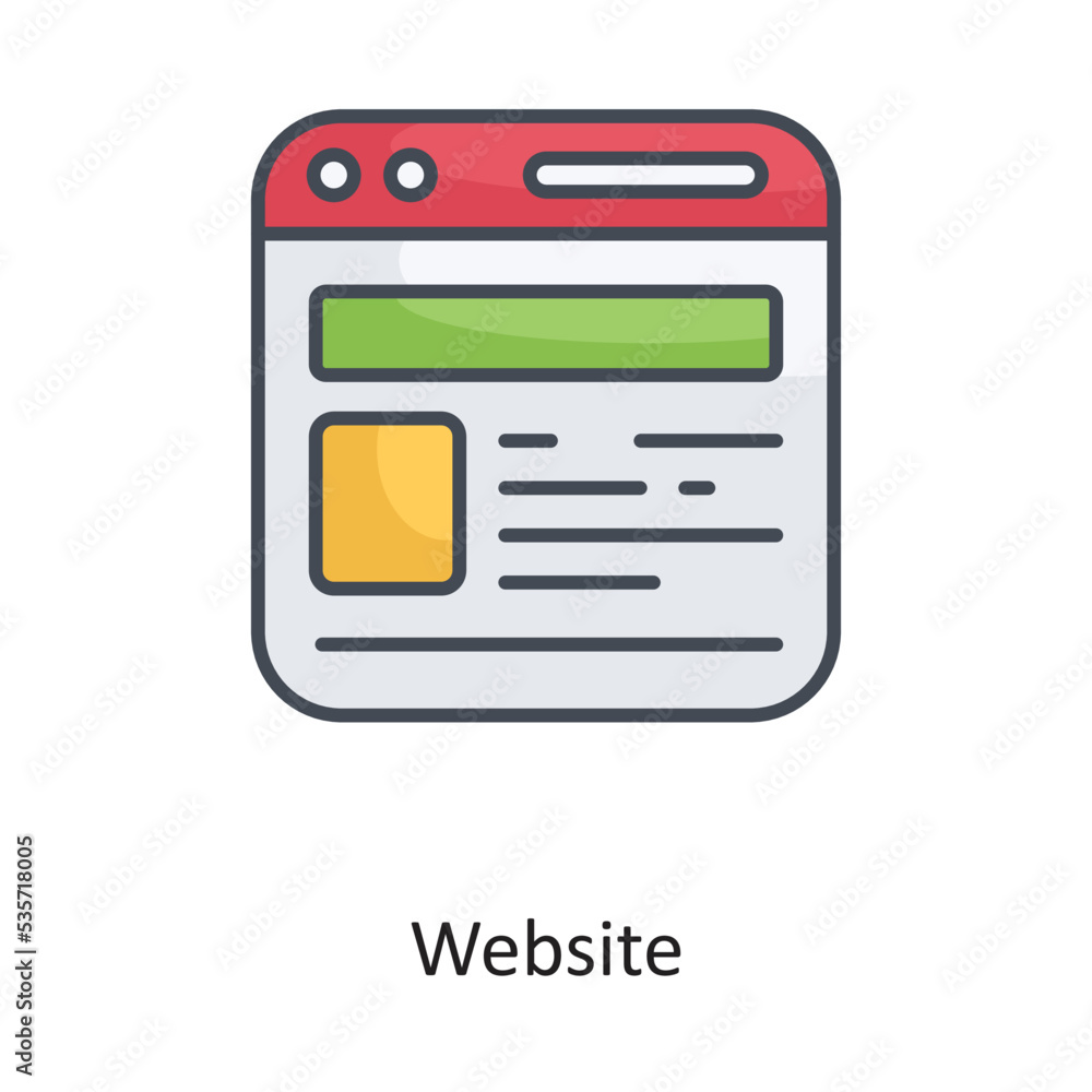 Website Filled Outline Vector Icon Design illustration on White background. EPS 10 File Website Filled Outline Vector Icon Design illustration on White background. EPS 10 File