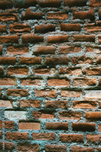 Old red brick wall