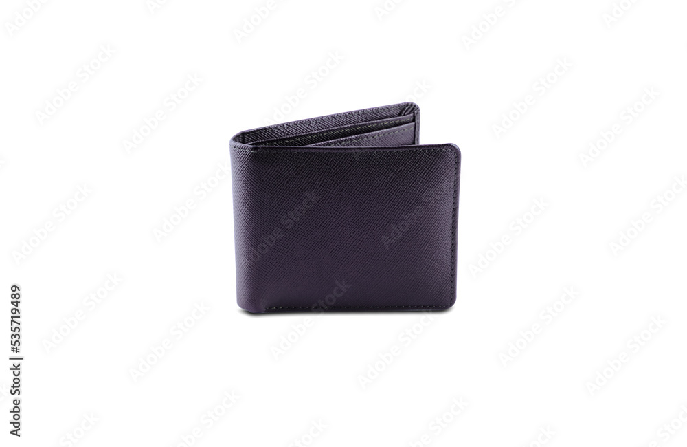 Black wallet on white background Black wallet on white background