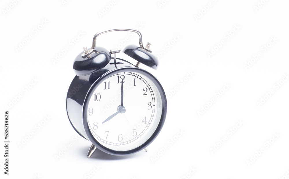 alarm clock on white alarm clock on white