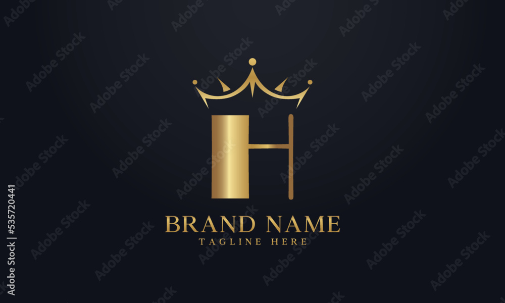 Fototapeta premium king crown logo vector and extra bold queen symbol