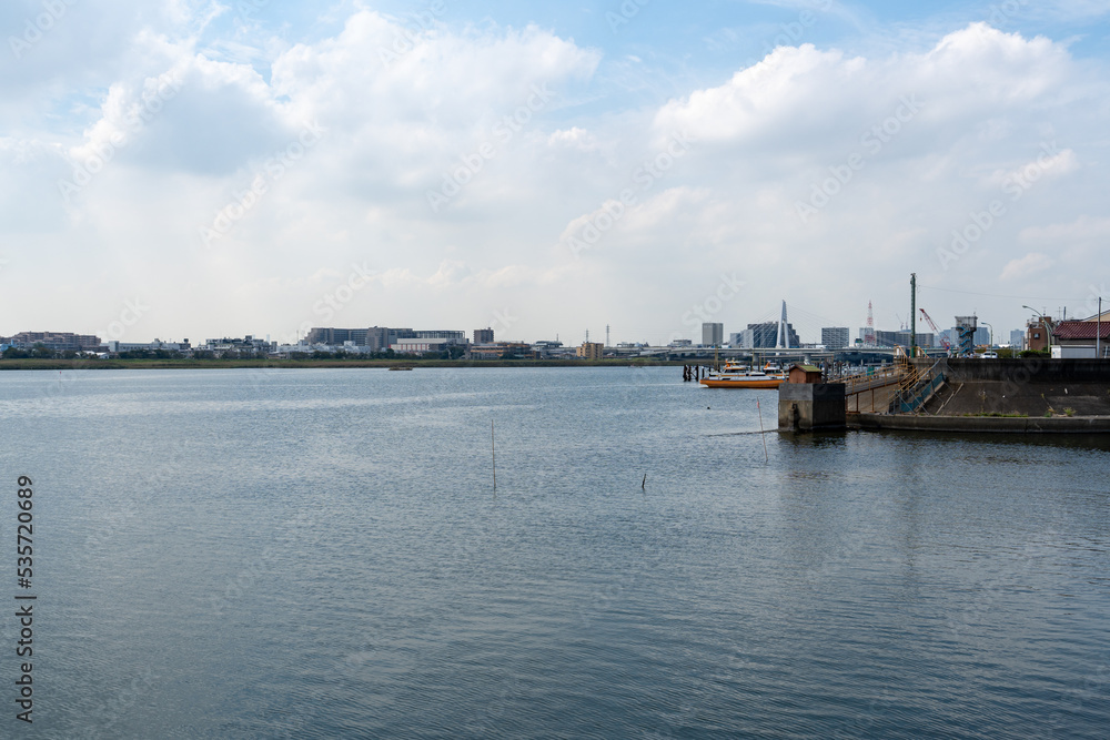 多摩川河口の風景