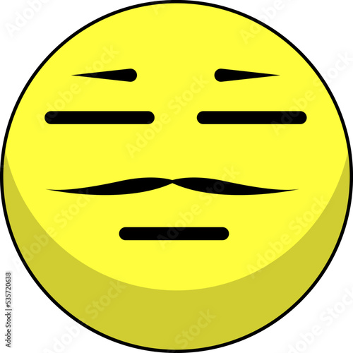 yellow emoticons emotions with moustaches there are no words.