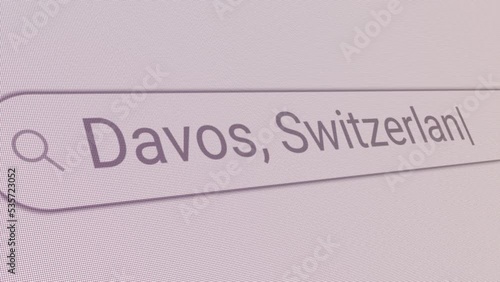 Search Bar Davos Switzerland 
Close Up Single Line Typing Text Box Layout Web Database Browser Engine Concept