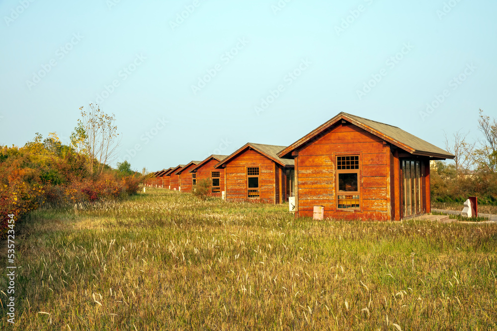 Wood villas in autumn Wood villas in autumn