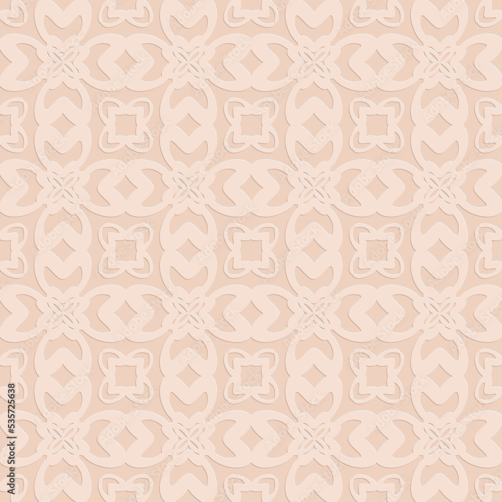 Arabic style seamless pattern, arabesque monochrome pattern, vector realistic illustration with shadow for design Arabic style seamless pattern, arabesque monochrome pattern, vector realistic illustration with shadow for design