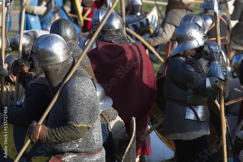 battle of medieval soldiers