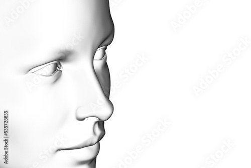 3d rendered illustration of an abstrac blue female face © Sebastian Kaulitzki