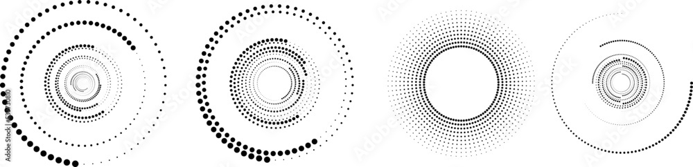 Halftone dots in circle form. round logo . vector dotted frame . design element Halftone dots in circle form. round logo . vector dotted frame . design element