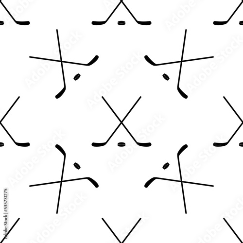 Hockey pattern seamless in simple style vector illustration