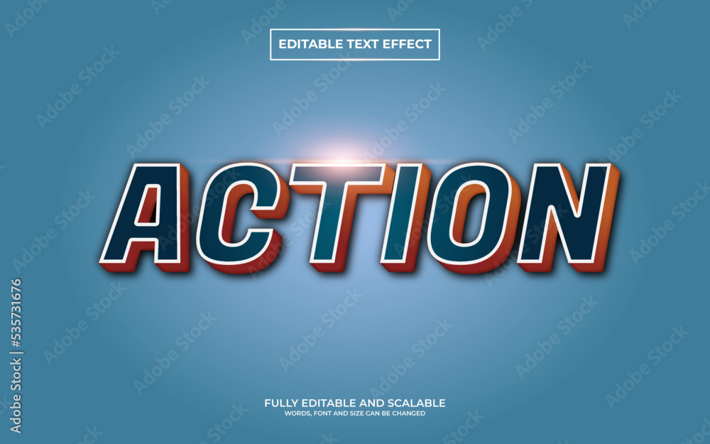 Action Text Effect Action Text Effect