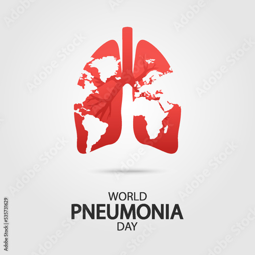 Vector Illustration of World Pneumonia Day.

