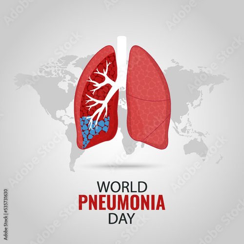 Vector Illustration of World Pneumonia Day.
