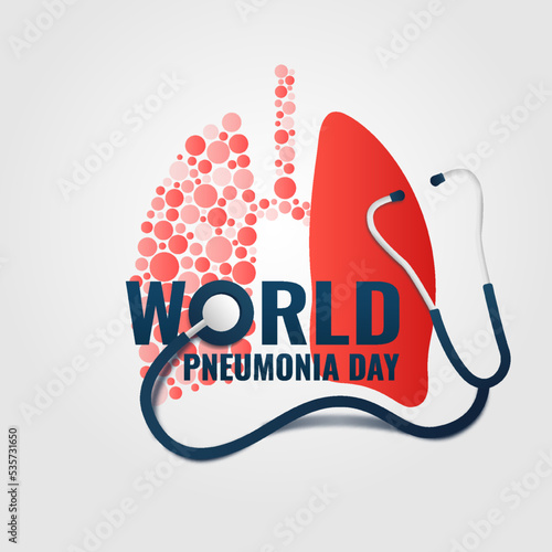 Vector Illustration of World Pneumonia Day.

